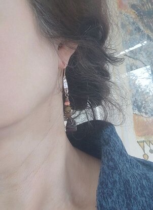 Boucles d'oreilles avec ambre