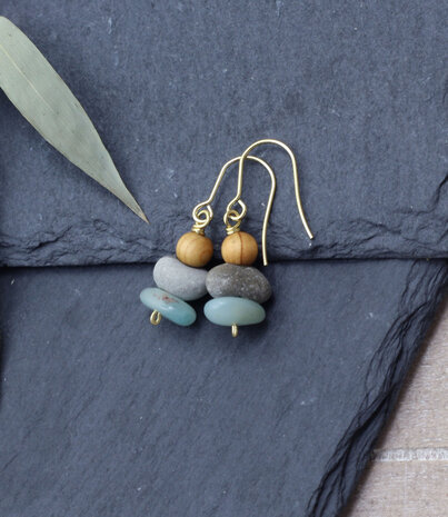 Boucles d'oreilles Galets de mer