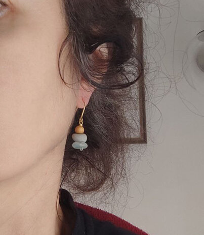 Boucles d'oreilles Galets de mer